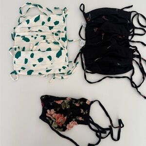 🪩 Reformation Floral and Polka Dot Face Masks Set